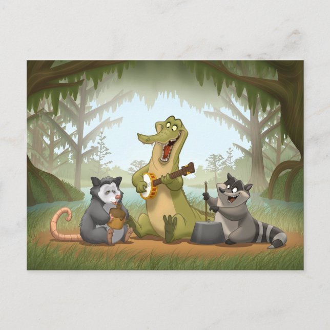 Cartão postal da Bayou Jug Band (Frente)