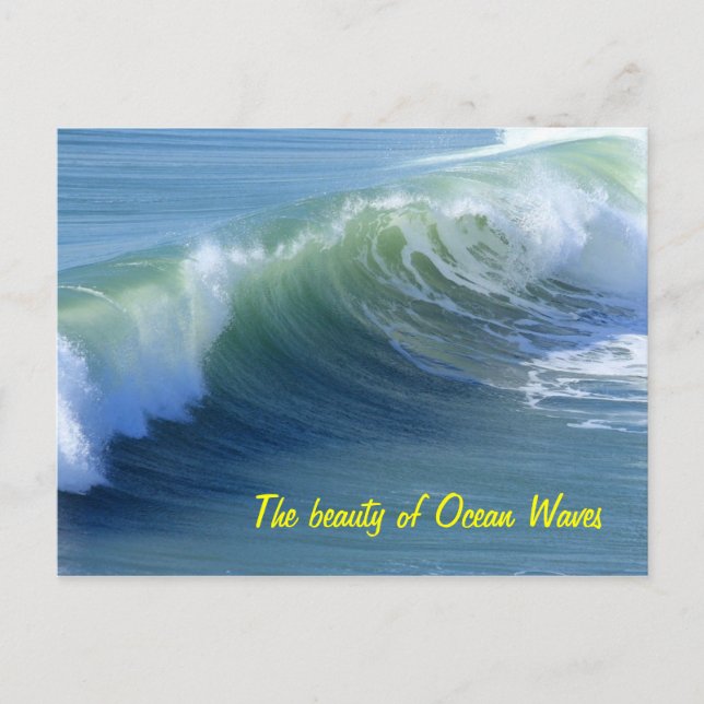 Cartão postal da beleza das ondas do oceano (Frente)
