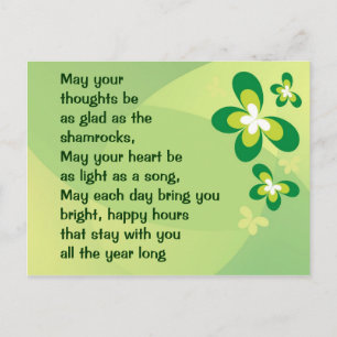 Cartão postal da bênção irlandesa
