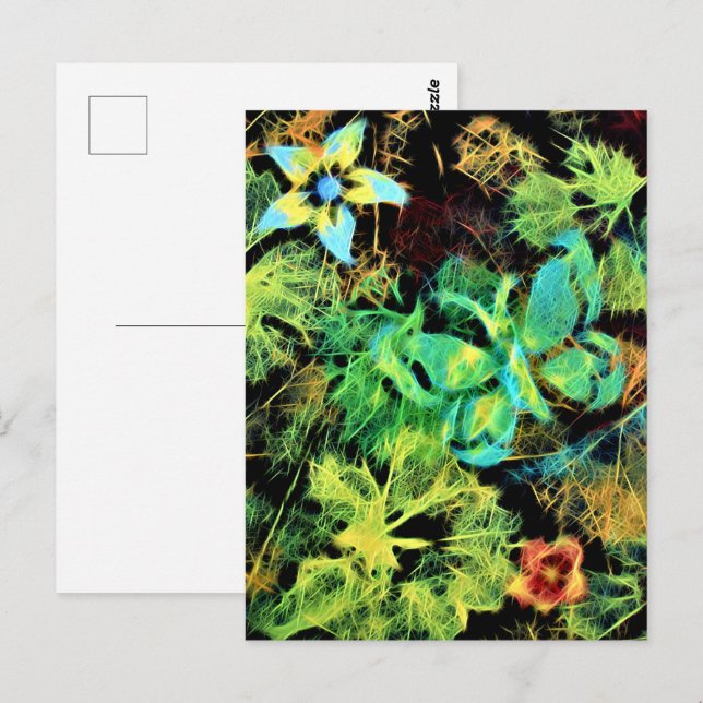 Cartão postal da borboleta e da flor (Frente/Verso)