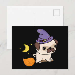 Cartão postal da bruxa Puggy