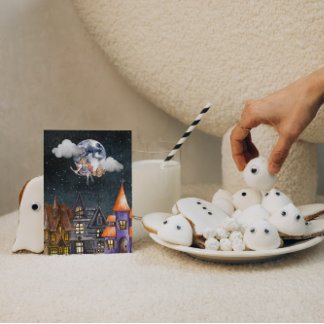 Cartão postal da bruxa voadora