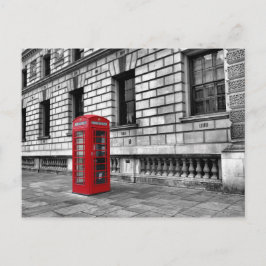 Cartão postal da caixa de telefone vermelho de Lon