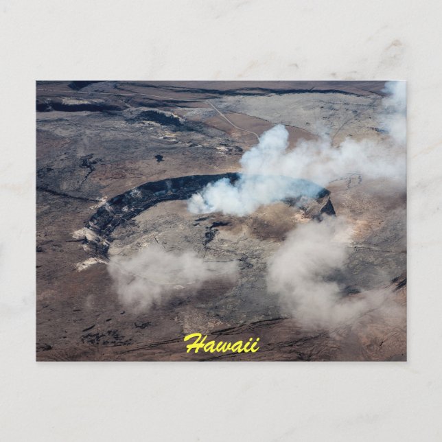 Cartão postal da Caldeira de Kilauea (Frente)