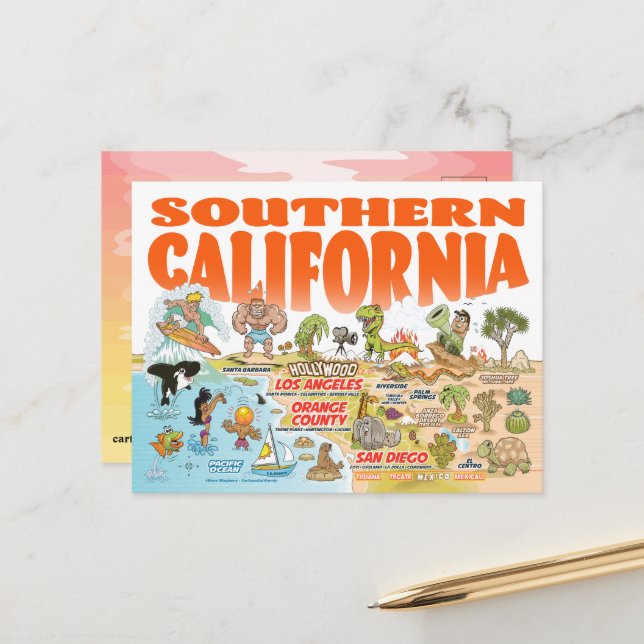 Cartão postal da Califórnia do Sul (Frente/Verso In Situ)