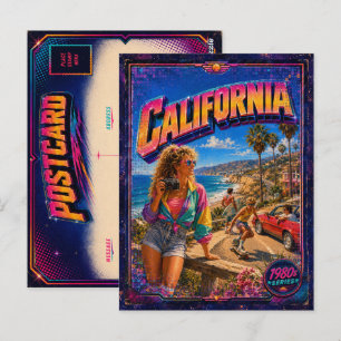 Cartão postal da Califórnia dos anos 80 retrô