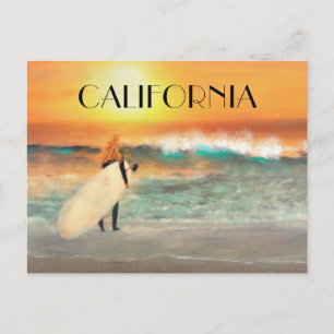 Cartão postal da California Surfer Girl Beach