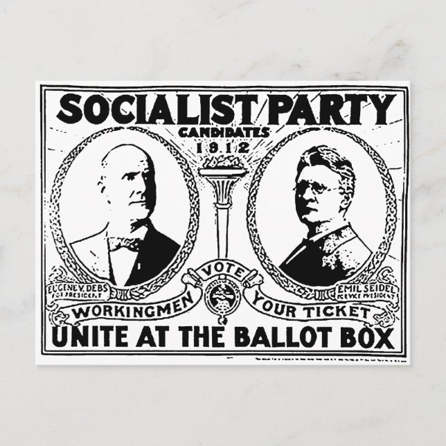 Cartão postal da campanha Eugene Debs (Frente)