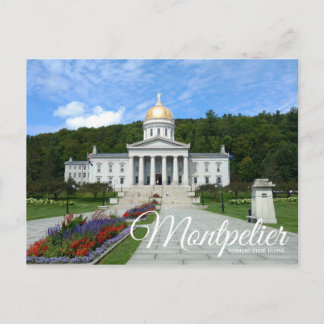 Cartão postal da Casa Estadual Montpelier Vermont