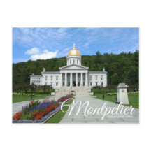 Cartão postal da Casa Estadual Montpelier Vermont