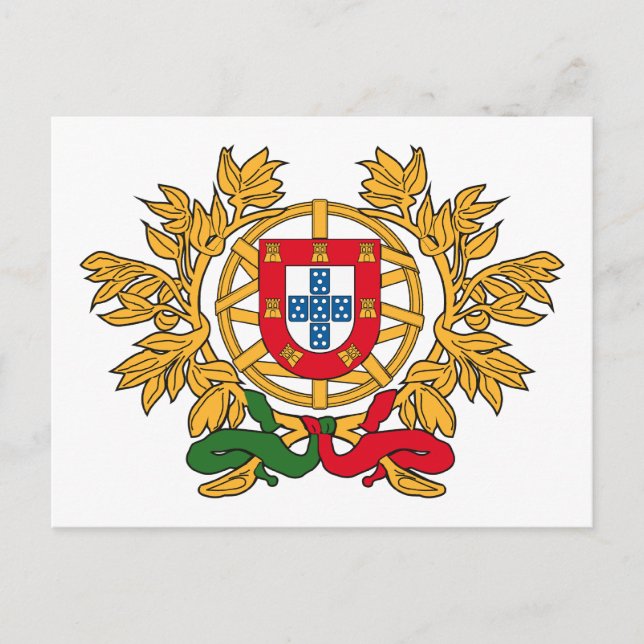 Cartão postal da Casaco de Armas de Portugal (Frente)