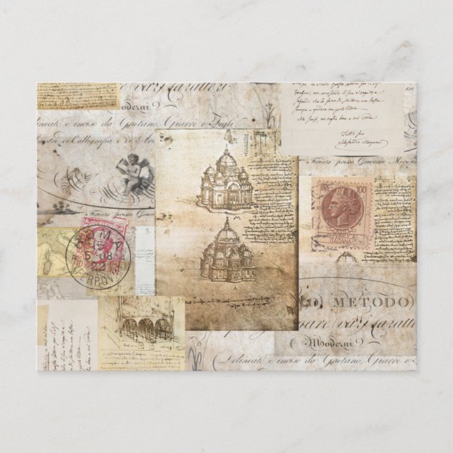 Cartão postal da Catedral italiana de Roma de Vint (Frente)