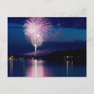 Cartão postal da celebração de fogos de artifício