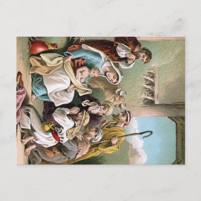 Cartão postal da cena da natividade (Frente)