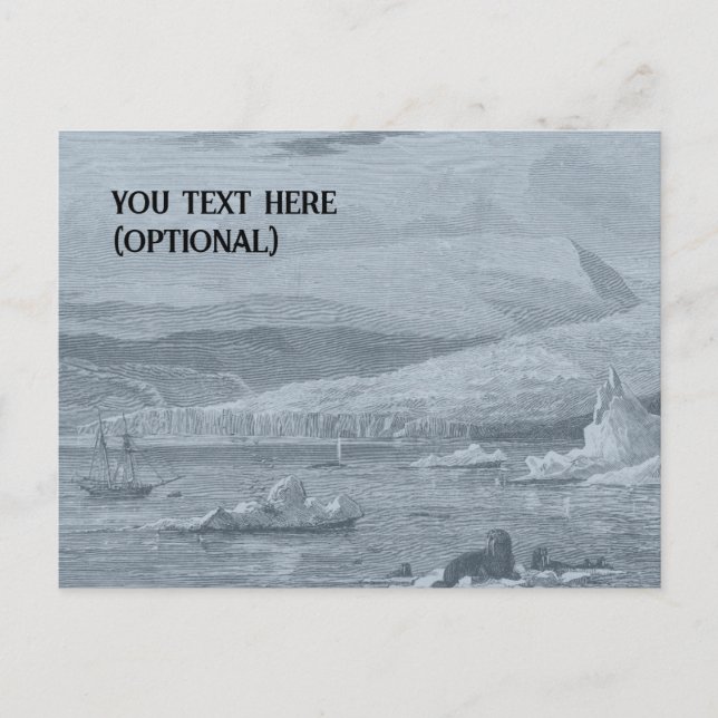 Cartão postal da cena do Ártico (Frente)