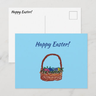 Cartão postal da cesta de Páscoa