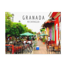 Cartão postal da cidade colonial de Granada Nicará