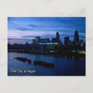 Cartão postal da Cidade de Londres à noite