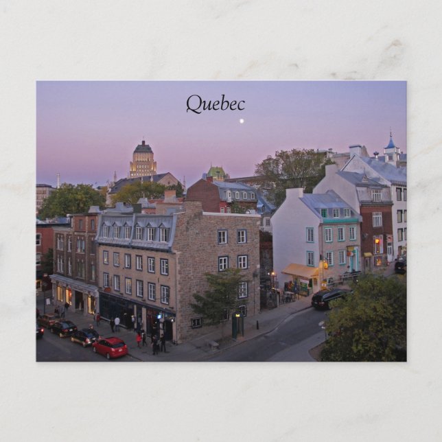 Cartão postal da cidade de Quebec (Frente)