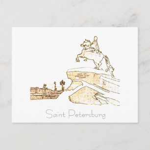 Cartão postal da cidade de São Petersburgo Rússia 