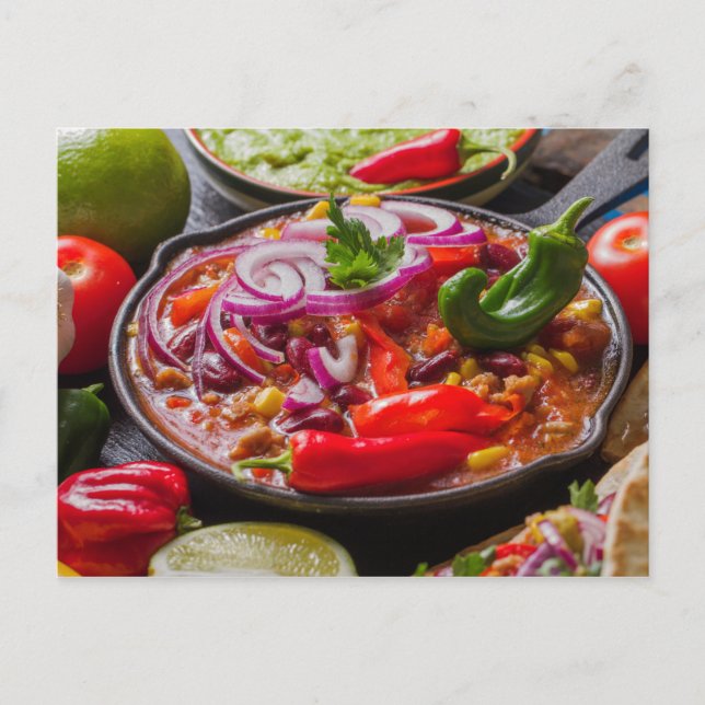 Cartão postal da Comida mexicana (Frente)