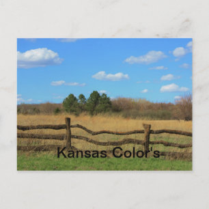 Cartão postal da cor do Kansas