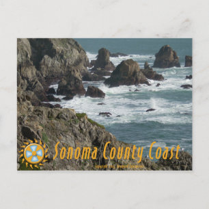 cartão postal da costa do distrito de Sonoma