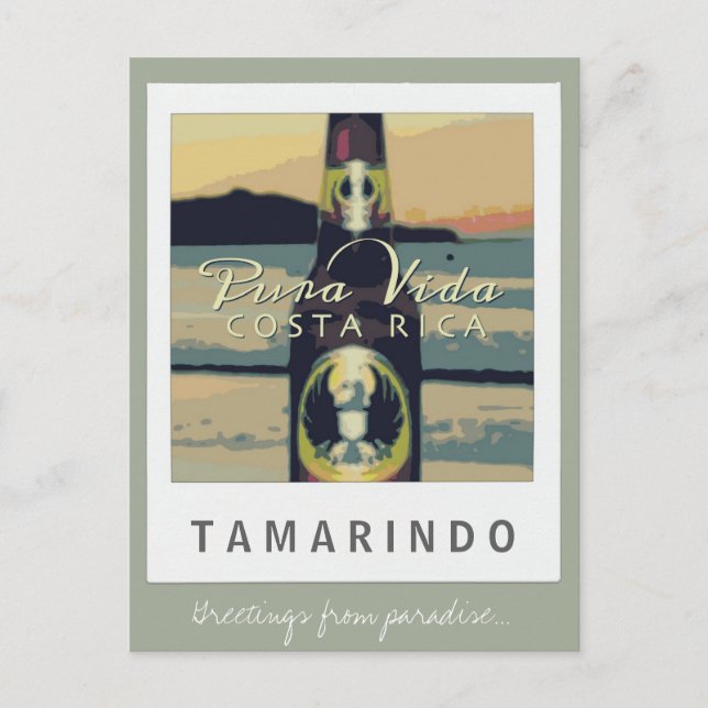 Cartão postal da Costa Rica em praia do Samarindo (Frente)