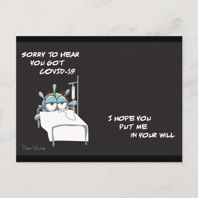 Cartão Postal da COVID #2 de uma série da artista  (Frente)