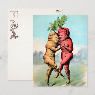 Cartão postal da dança da cenoura vitoriana 