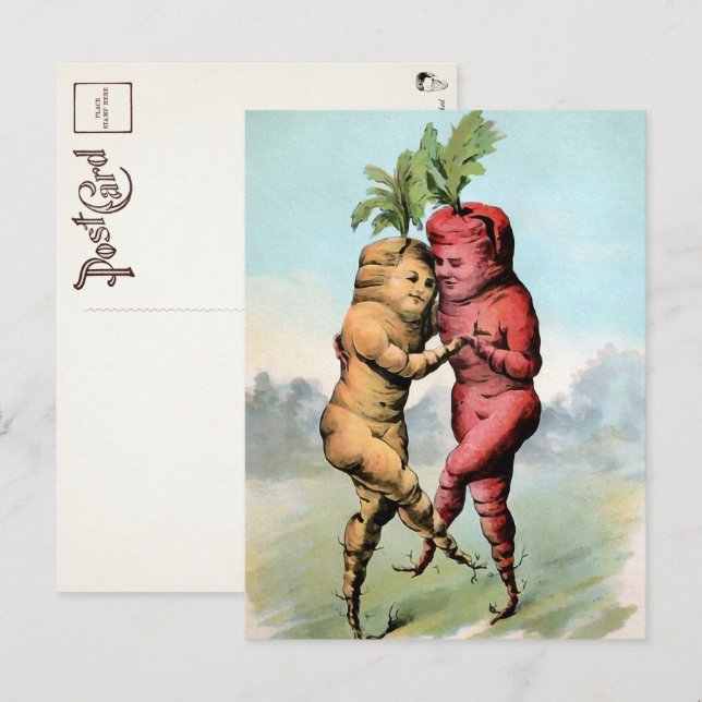 Cartão postal da dança da cenoura vitoriana  (Frente/Verso)