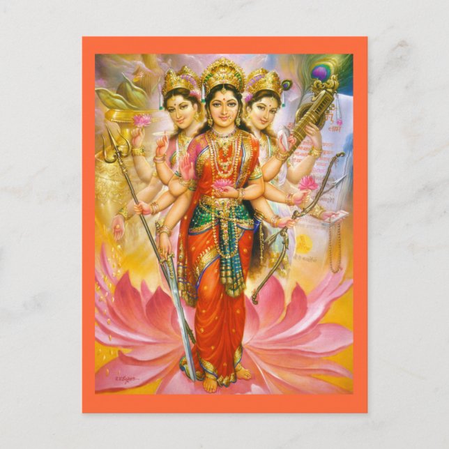 cartão postal da deusa (Frente)