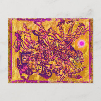 Cartão postal da deusa Durga