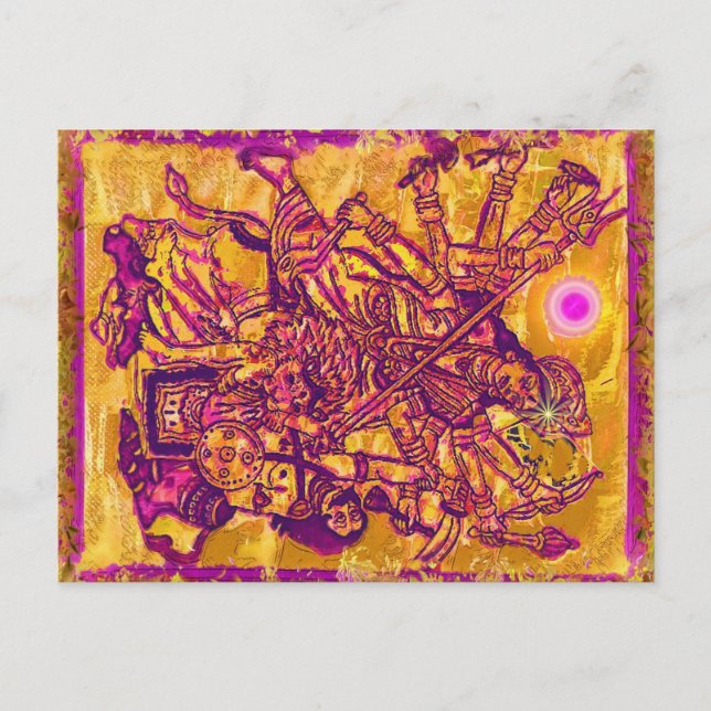 Cartão postal da deusa Durga (Frente)