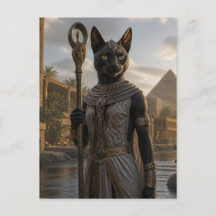 Cartão postal da deusa gata Bastet