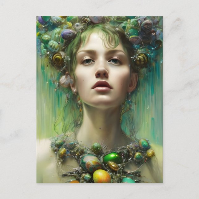 Cartão postal da deusa Ostara (Frente)