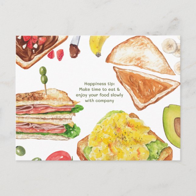 Cartão postal da Dica de Felicidade (Frente)