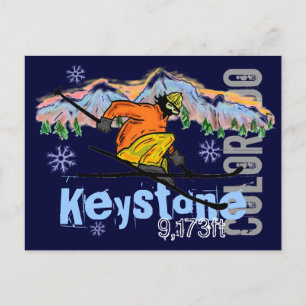 Cartão postal da elevação de esqui Keystone Colora