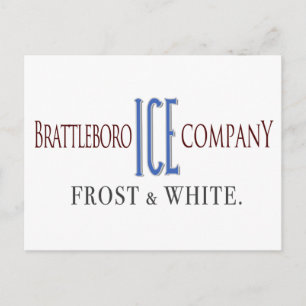 Cartão postal da empresa Brattleboro Ice