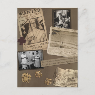 Cartão postal da enfermeira Vintage
