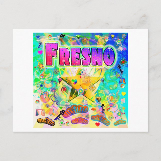 Cartão Postal da Era de Fresno (Frente)