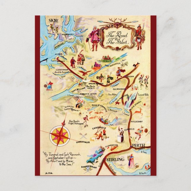 Cartão postal da Escócia para as Ilhas (Frente)