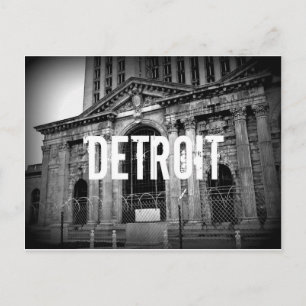 Cartão postal da estação central de Detroit Mic