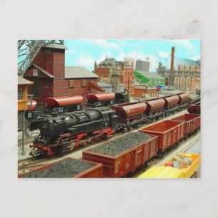 Cartão postal da estação de comboio modelo