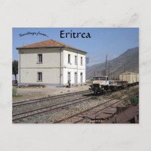 Cartão postal da estação ferroviária Nefasit Eritr
