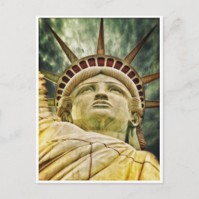Cartão postal da Estátua da Liberdade de perto (Frente)