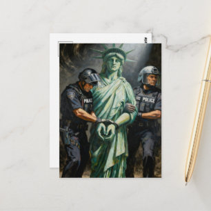Cartão postal da Estátua da Liberdade Presa