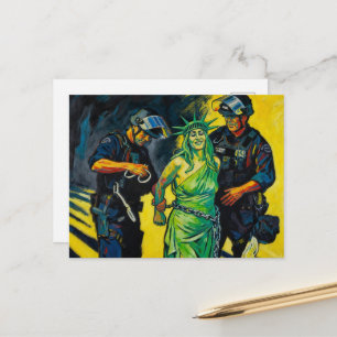 Cartão postal da Estátua da Liberdade Presa