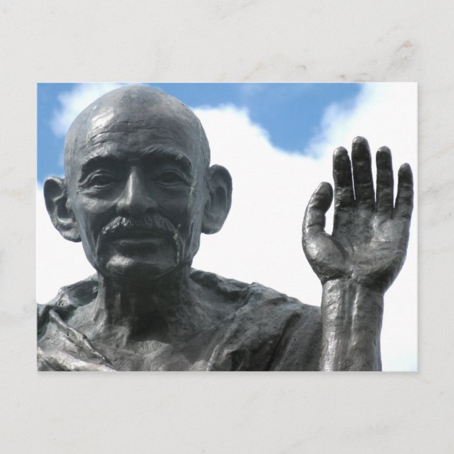 Cartão Postal da Estátua de Gandhi - Citação de Fo (Frente)