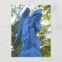 Cartão postal da estátua do Anjo Azul Zink